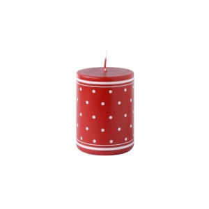 Svíčka Unipar Retro red pillar - červená barva 184 GRAMŮ