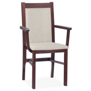 Jídelní židle s područkami F5 Dřevěný sedák