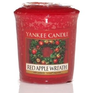 Votivní vonná svíčka Yankee Candle Red Apple Wreath - Věnec z červených jablíček 50 GRAMŮ