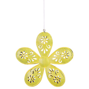 Žlutá závěsná dekorace v motivu květiny Ego Dekor, ⌀ 13,5 cm
