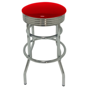 Barová stolička Cequa 8864, červená ekokůže