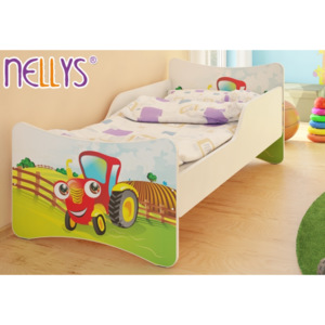 Nellys - Dětská postel se zábranou Traktor