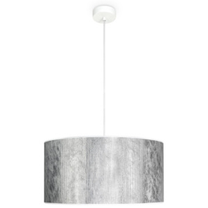 Stropní svítidlo ve stříbrné barvě s bílým kabelem Bulb Attack Tres, ⌀ 50 cm