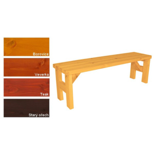Gaboni Darina 55572 Zahradní dřevěná lavice bez opěradla - s povrchovou úpravou - 150 cm