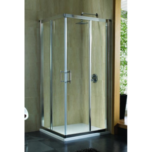 KOLO Geo-6 čtvercový sprchový kout 80 cm, posuvné dveře čiré/stříbrná GKDK80222003A
