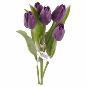 Tulipán řezaný umělý 40cm tmavě fialový