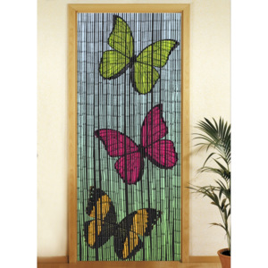 Bambusový závěs Motýli, 90x200 cm, WENKO