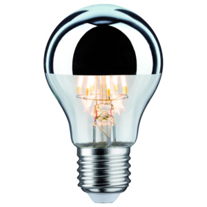 Paulmann 28375 LED žárovka se stříbrným vrchlíkem, 7,5W LED 2700K E27, výška 10,4cm