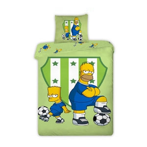 Vesna | Povlečení Bart a Homer fotbal 140x200 cm a 70x90 cm