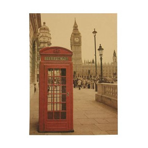 Plakát telefonní budka London, 35,5 x 51 cm