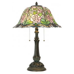 ClayreC Stolní lampa Tiffany Rozentuin 5LL-5770