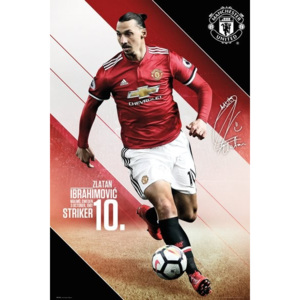Plakát, Obraz - Manchester United - Ibrahimovic 17-18, (61 x 91,5 cm)