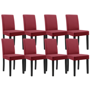 [en.casa]® Čalouněná židle HTMY-9702 - 8 ks set - bordová