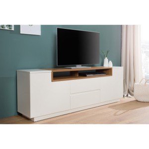 TV stolek KINGDOM II 180 cm – bílá, hnědá