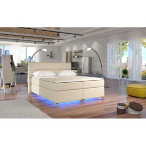 Čalouněná postel BASILIO, bez LED, 160x200, soft033 beige