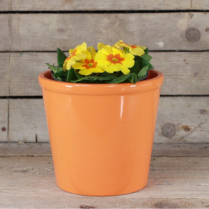 Květník z keramiky - oranžový