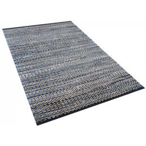 Tmavě modrý bavlněný koberec 80x150 cm - TALAS