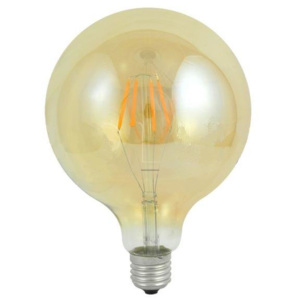 PremiumLED LED žárovka 4W G125 4xCOB Filament Retro Vintage Amber E27 320lm TEPLÁ