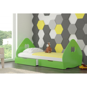 Dětská postel Balsa - zelená barva
