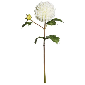 Umělá květina Sia Home Fashion Jiřina bílá 50cm