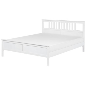 Bílá dřevěná postel 140x200 cm ROSSELANGE