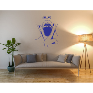 GLIX Lips Swag - samolepka na zeď Modrá 70 x 95 cm