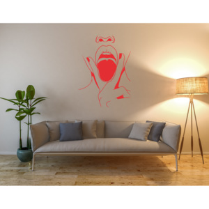 GLIX Lips Swag - samolepka na zeď Světle červená 50 x 70 cm