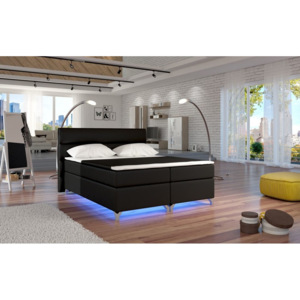 Čalouněná postel BASILIO, bez LED, 160x200, soft011 black