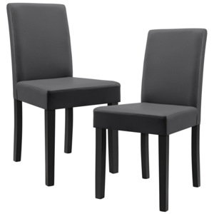 [en.casa]® Čalouněná židle HTMY-9703 - 2 ks set - tmavě šedé