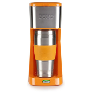 Kávovar s termohrnkem - oranžový - DOMO DO439K - DOMO