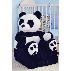 Dětské plyšové rozkládací křesílko - panda