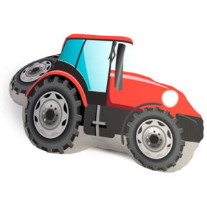 TipTrade Tvarovaný 3D polštářek Traktor, 25 x 35 cm