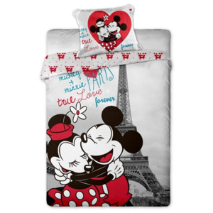Vesna | Povlečení bavlna Mickey Minnie in Paris 140 x 200 cm, 70 x 90 cm