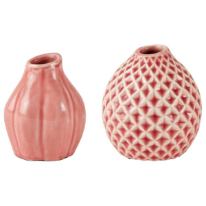 Sada 2 růžových keramických váz Villa Collection