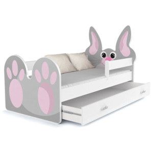 Dětská postel králík s matrací , roštem a šuplíkem