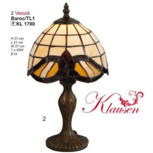 KLA 1780 Vitrážová stolní lampa 1780 Baroc - KLAUSEN