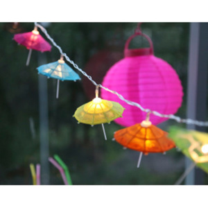 Světelný dekorativní LED řetěz vhodný do exteriéru Best Season Umbrella, 10 světýlek