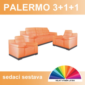 Sedací sestava Palermo 3+1+1 - bez funkce - VELKÝ VÝBĚR LÁTEK