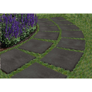 Gumový zahradní nášlapný kámen - čtverec