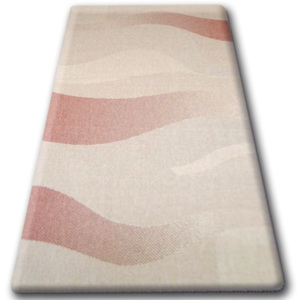 Kusový sisalový koberec Line béžovo-červená 80x150