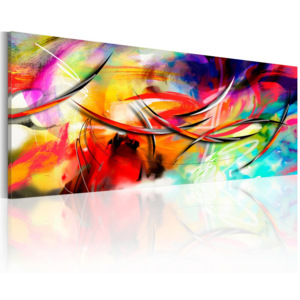 Obraz na plátně - Dance of the rainbow 120x40 cm