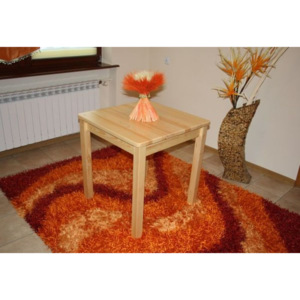 Dřevěný stůl WOOD, čtvercový, 80x80, borovice světlá