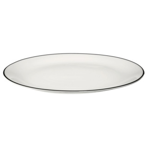 Mělký talíř s proužkem 26,5 cm A TABLE LIGNE NOIR ASA Selection - bílý
