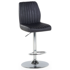 Černá kožená barová židle - OSAKA
