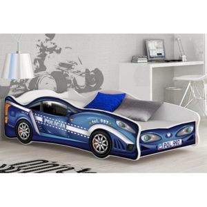 Dětská postel auto 160x80 cm s matrací 07