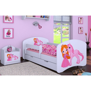 Dětská postel Happy Babies - princezna a jednorožec
