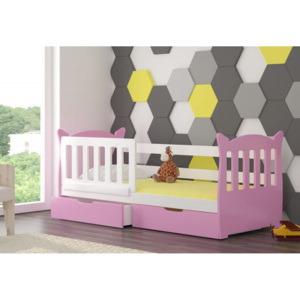 Dětská postel Lena - růžová barva