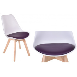 TZB Jídelní židle Nantes - bílo - fialová