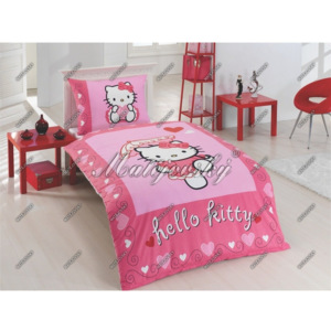 Matějovský Bavlna povlečení Hello Kitty Moulin Rouge 140x200 70x90