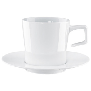 Hrníček na cafe latte s podšálkem 0,25 l CAFFE AL BAR ASA Selection - bílý